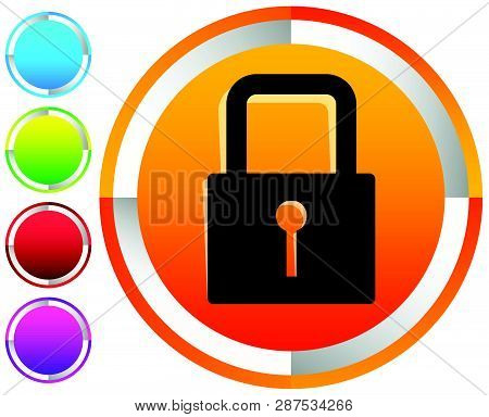 For Security, Prevention, Privacy Themes: Padlock Icon