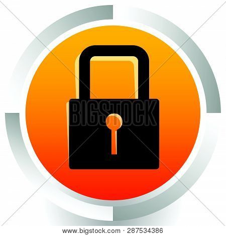 For Security, Prevention, Privacy Themes: Padlock Icon