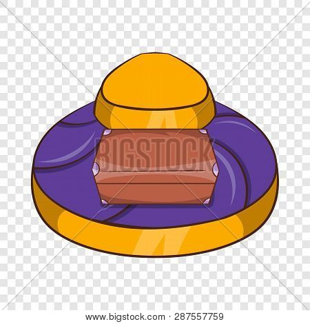 Baggage On Conveyor Belt At The Airport Icon In Cartoon Style On A Background For Any Web Design