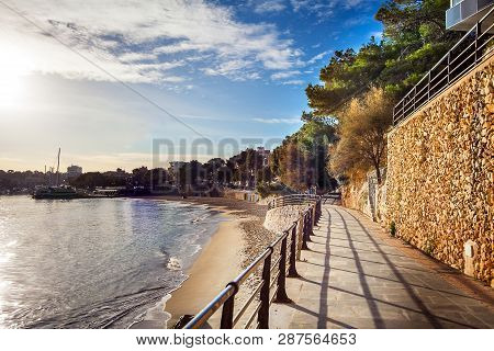 Porto Cristo, Mallorca, Spain 18.december.2018 At The Beach