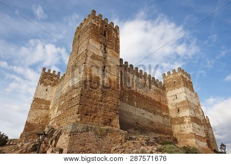 Medieval Castle Of Burgalimar. Banos De La Encina, Jaen, Spain