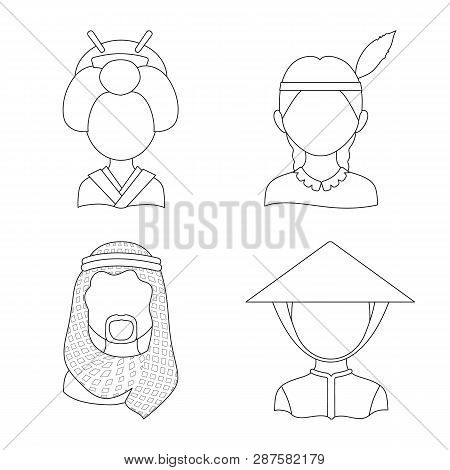 Vector Design Of Imitator And Resident Icon. Set Of Imitator And Culture Vector Icon For Stock.