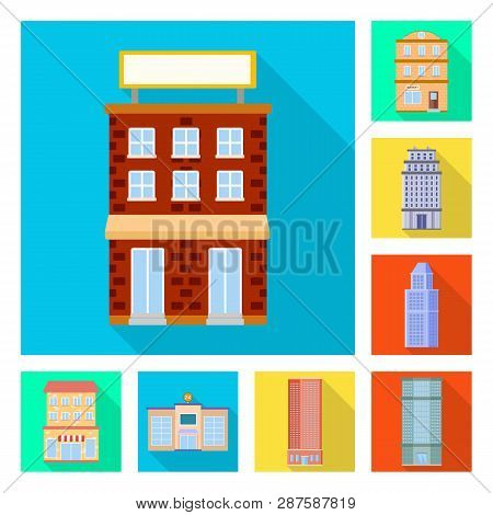 Vector Design Of Municipal And Center Logo. Set Of Municipal And Estate   Stock Symbol For Web.