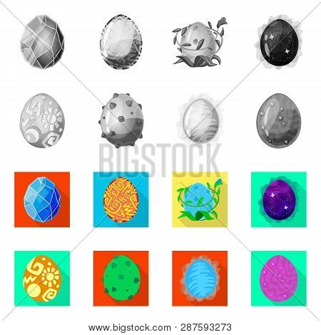 Vector Illustration Of Animal And Prehistoric Symbol. Collection Of Animal And Cute  Vector Icon For