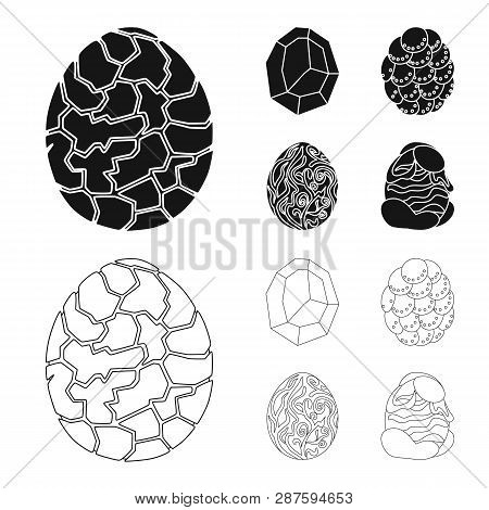 Vector Design Of Animal And Prehistoric Symbol. Collection Of Animal And Cute  Stock Vector Illustra