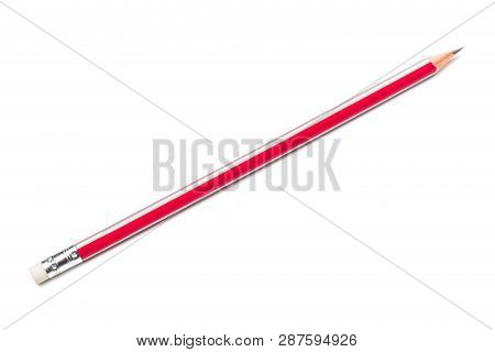 Amazing Isolated Pencil On Pure White Background, Close Up