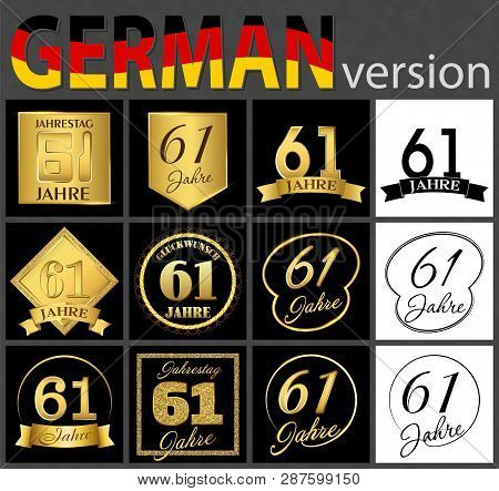 Set Number Sixty One Vector Photo Free Trial Bigstock