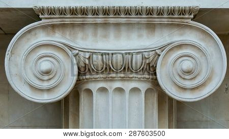 An Ancient Wall Of Greece From Parthenon. Greece Officially The Hellenic Republic And Known Since An
