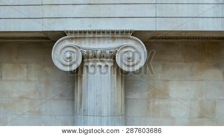 An Ancient Wall Of Greece From Parthenon. Greece Officially The Hellenic Republic And Known Since An