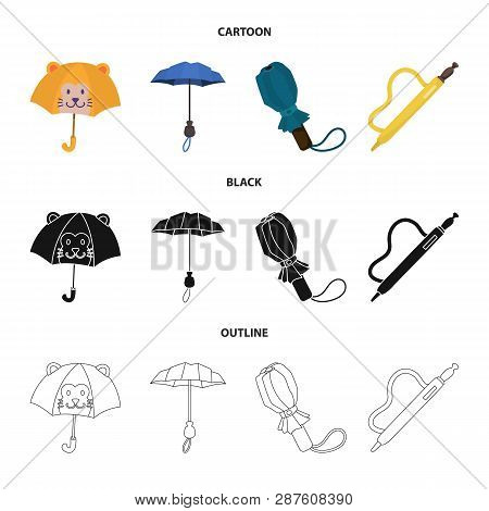 Vector Illustration Of Protection And Closed Icon. Set Of Protection And Rainy Stock Vector Illustra