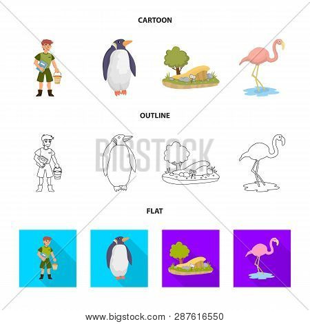 Vector Design Of Nature  And Fun  Logo. Set Of Nature  And Entertainment Stock Vector Illustration.