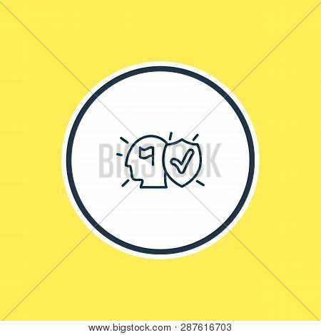 Illustration Of Commitment Icon Line. Beautiful Emotions Element Also Can Be Used As Committal Icon 