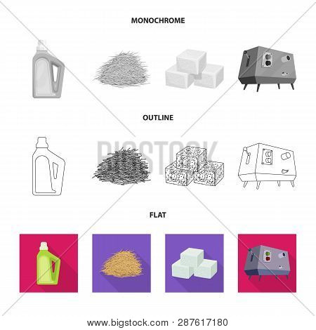 Vector Design Of Farm And Agriculture  Icon. Set Of Farm And Technology Vector Icon For Stock.