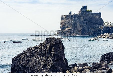 Acicastello - Ancient Norman Castle In Acitrezza, Catania, Sicily, Italy
