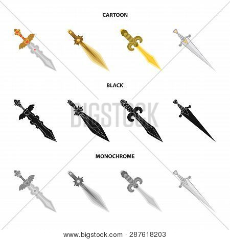 Vector Design Of Game  And Armor  Sign. Set Of Game  And Blade  Stock Vector Illustration.