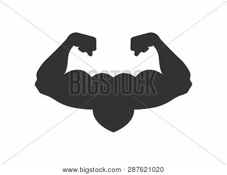Superhero Icon. Strong Man Vector Icon. Srong Man Logo