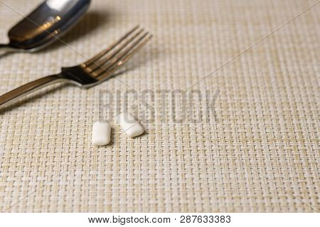 Chewing Gums After Eating To Protect Teeth From Tooth Decay Or Plaque. Sugar Free Oral Hygiene Durin