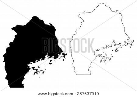 Central Region (regions Of Uganda, Republic Of Uganda, Administrative Divisions) Map Vector Illustra