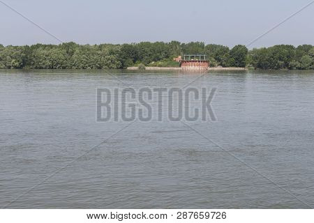 Ruse, Bulgaria - May 1, 2008: The Danube River Passing Through The City Of Ruse, Bulgaria