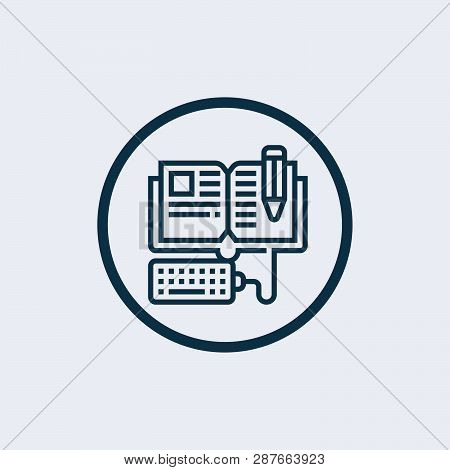 Ebook Icon Isolated On White Background. Ebook Icon Simple Sign. Ebook Icon Trendy And Modern Symbol