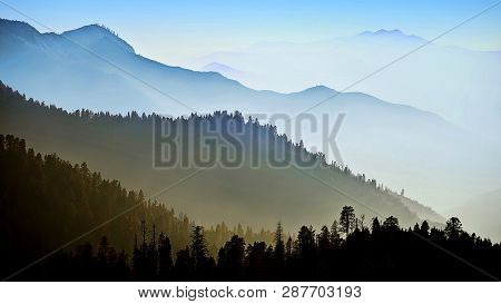 Beautiful Cloudy Morning View Mountain Photography In India.