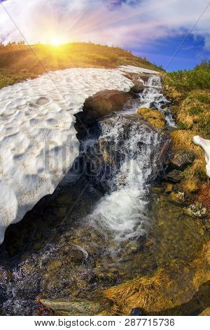 Waterfall In Ukraine - On The Prut River