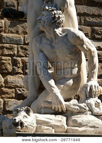 Florença - escultura de Hércules e Caco de Bandinelli