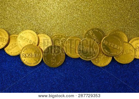Kiev, Ukraine - February 1, 2019: Roshen Ukrainian Corporation was ranked 18th in the 