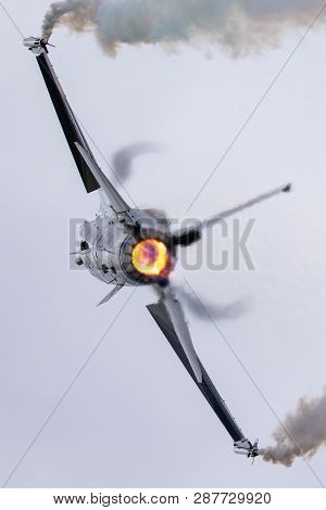Payerne, Switzerland - August 31, 2014: Belgian Air Component (belgian Air Force) General Dynamics F