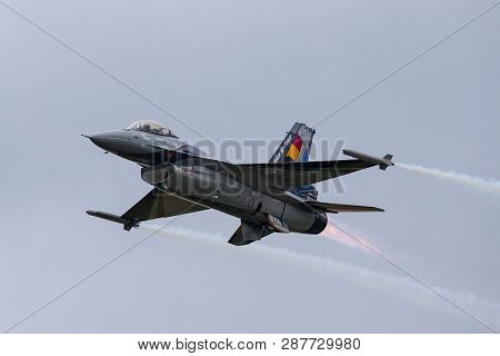 Payerne, Switzerland - August 31, 2014: Belgian Air Component (belgian Air Force) General Dynamics F