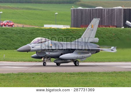 Payerne, Switzerland - September 1, 2014: Belgian Air Component (belgian Air Force) General Dynamics