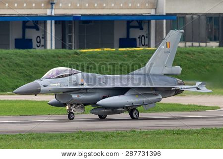 Payerne, Switzerland - September 1, 2014: Belgian Air Component (belgian Air Force) General Dynamics