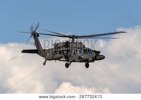 Payerne, Switzerland - September 1, 2014: Austrian Armed Forces (austrian Army) Sikorsky S-70a-42 Bl