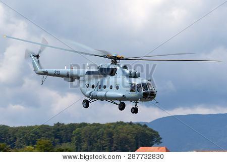 Payerne, Switzerland - September 1, 2014: Croatian Air Force And Air Defence Mil Mi-8 Military Helic