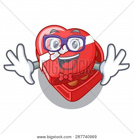 Geek Choclate Heart Box In Shape Mascot