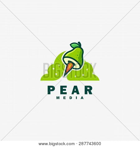 Mango Rocket Illustration Vector Template. Suitable For Creative Industry, Multimedia, Entertainment
