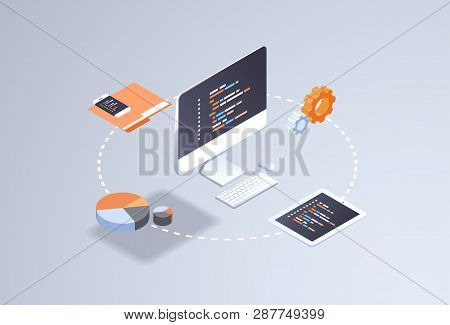 Software Web Site Design Development Concept Programming Language Program Code Big Data Processing O