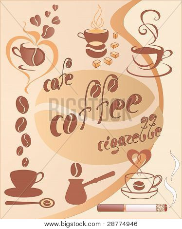 vector set: coffee design elements