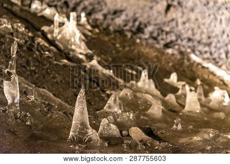 Wind Cave & Ice Cave In Fugaku Japan. The Fuji Fugaku Wind Cave Is Surrounded By The Abundant Greene