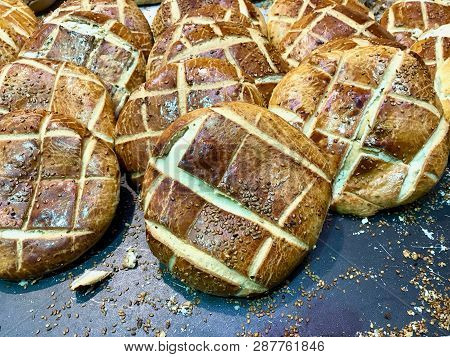 Kete, Traditional Turkish Pastry. Homemade Bread From Erzurum