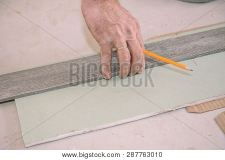 Measure The Size. Gypscortic Measurement. Draw A Size. Mastre Measures The Length.