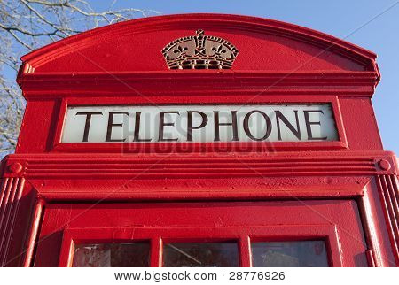 Röd telefonkiosk i London