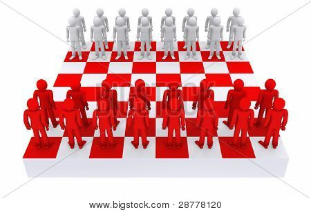 emberek, mint a számok a sakktábla