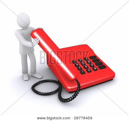 ember, aki birtokolja a telefonkagylót