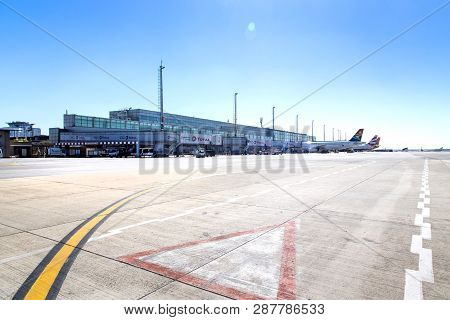 Johannesburg, South Africa, 28th February - 2019: Exterior View Of International Airport.