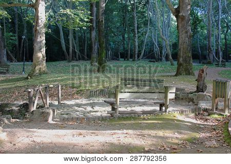 Agios Nikolaos Park Naousa Greece Europe