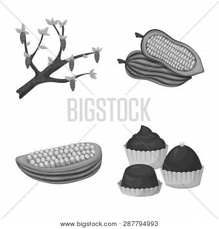 Vector Illustration Of Dessert And Sweetness Icon. Set Of Dessert And Product Stock Vector Illustrat