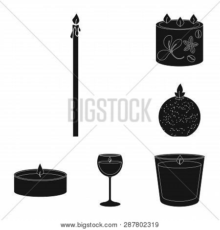 Vector Design Of Candlelight And Decoration   Icon. Collection Of Candlelight And Wax Vector Icon Fo