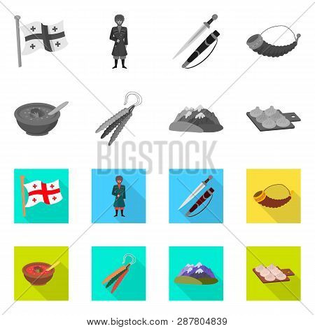 Isolated Object Of Culture And Sightseeing Logo. Set Of Culture And Originality Stock Vector Illustr