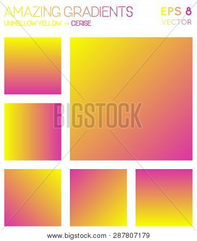 Colorful Gradients In Laser Lemon, Cerise Color Tones. Admirable Background, Flawless Vector Illustr